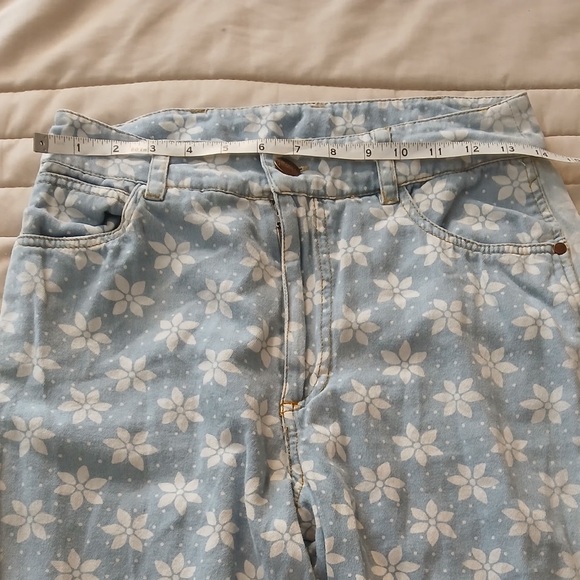 Wrangler x billabong Light Blue Floral Wide-Leg Jeans - Picture 4 of 7